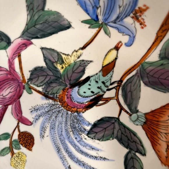 Gorgeous Ceramic And brass vintage Asian bird bowl - Picture 3 of 5